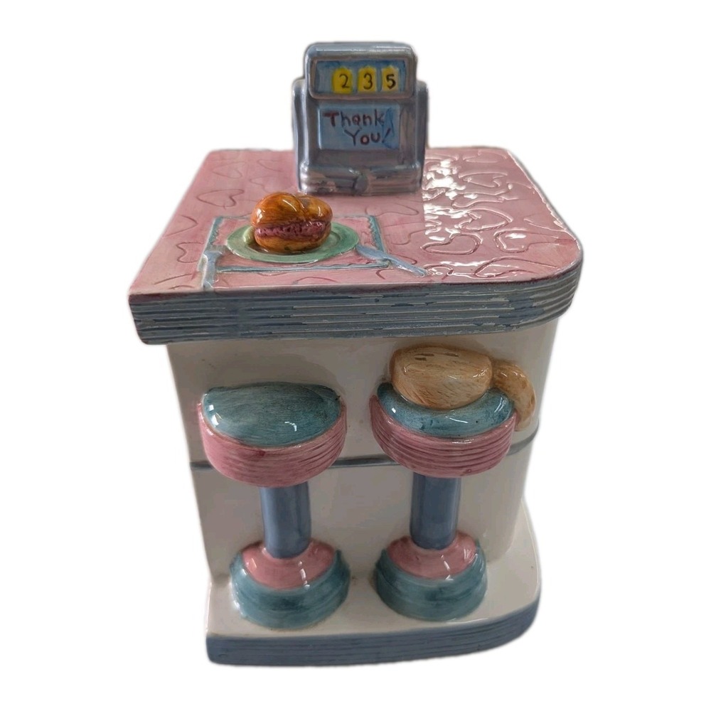 Fitz & Floyd Soda Fountain Counter With Register Canister Kitchy Vintage Omnibus